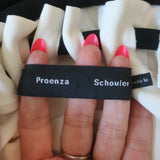 Proenza Schouler Tie-Neck Maxi Dress White/Red Mono Floral Printed Crepe Size 2