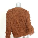 THE GREAT The Fringe Cardigan Bronze Brown Size 3