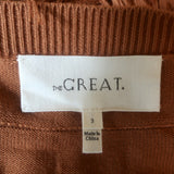 THE GREAT The Fringe Cardigan Bronze Brown Size 3
