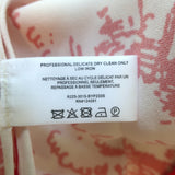 Proenza Schouler Tie-Neck Maxi Dress White/Red Mono Floral Printed Crepe Size 2