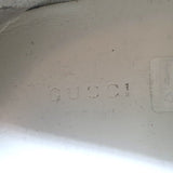 Gucci GG Crystal Screener Sneakers Ecru & Pink Leather Size 37