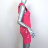 Alice + Olivia Delora Sleeveless Sequin Mini Dress Wild Pink Size 2 NEW