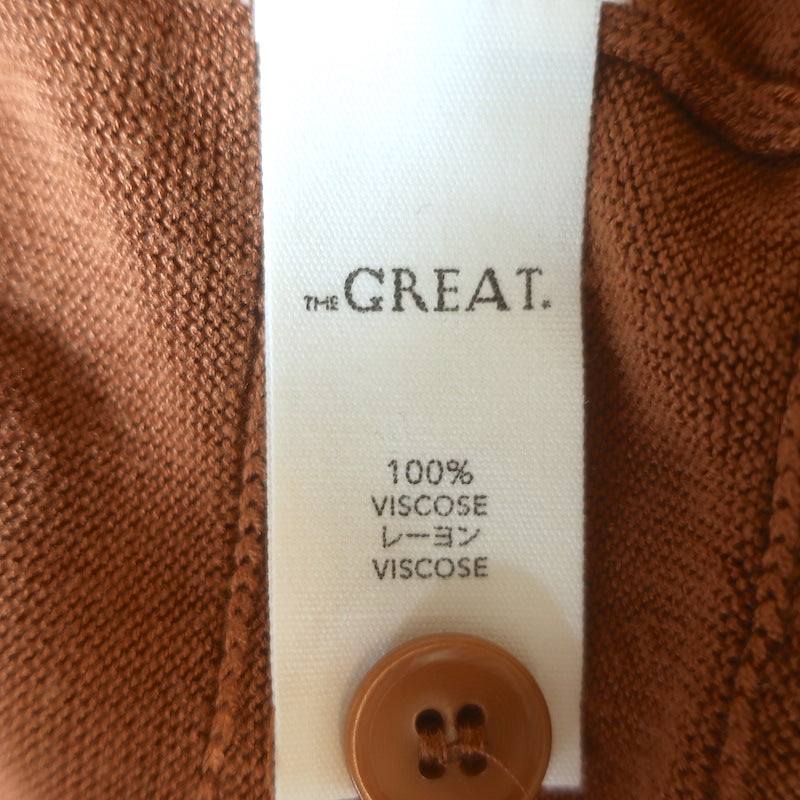 THE GREAT The Fringe Cardigan Bronze Brown Size 3