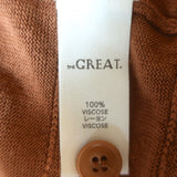 THE GREAT The Fringe Cardigan Bronze Brown Size 3