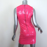 Alice + Olivia Delora Sleeveless Sequin Mini Dress Wild Pink Size 2 NEW