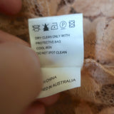 Zimmermann Bowerbird Off the Shoulder Lace Blouse Tan Size 3 Long Sleeve Top