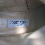 Jimmy Choo Clarice 45 Buckle Ankle Boots Black Leather Size 37 Low-Heel Booties