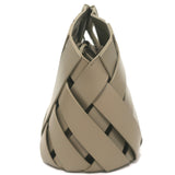 Bottega Veneta Point Basket Tote Taupe Intrecciato Leather Bag