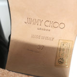 Jimmy Choo Clarice 45 Buckle Ankle Boots Black Leather Size 37 Low-Heel Booties