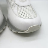 Sneex The Tepper High Heel Single Strap Sneakers White Mesh & Leather Size 9