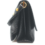 Celine Blade Shoulder Bag Black Snakeskin Medium Crossbody