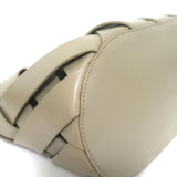 Bottega Veneta Point Basket Tote Taupe Intrecciato Leather Bag