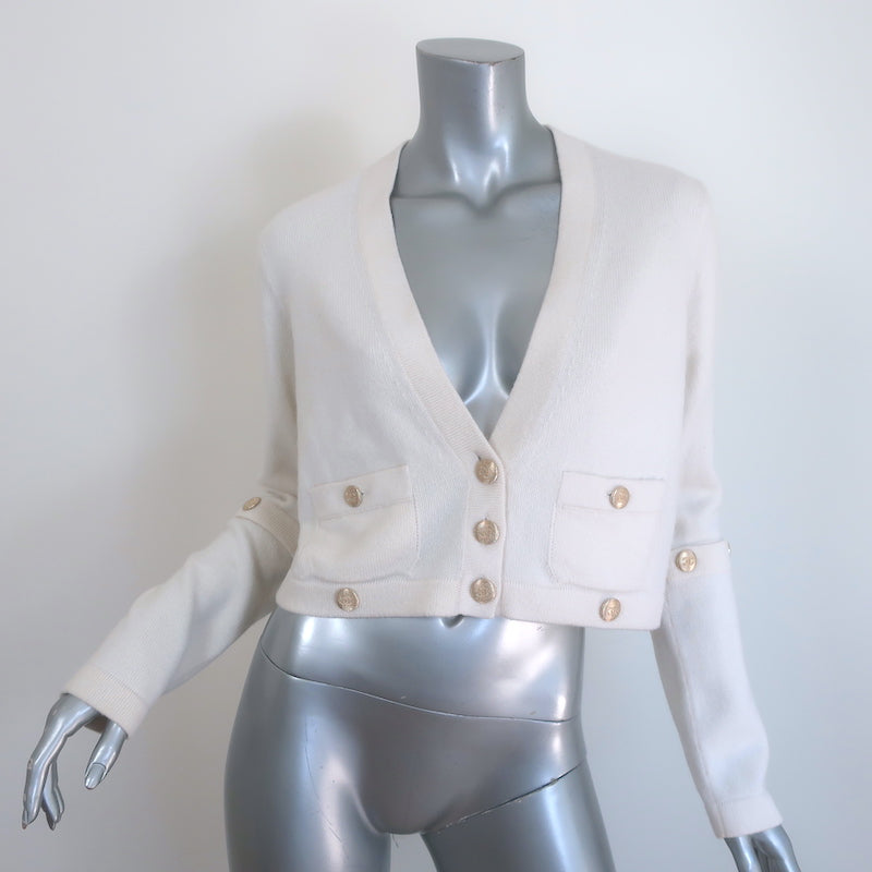Chanel 22B Cashmere Convertible Mini Dress Cream Size 36 Cardigan &amp; Skirt Set