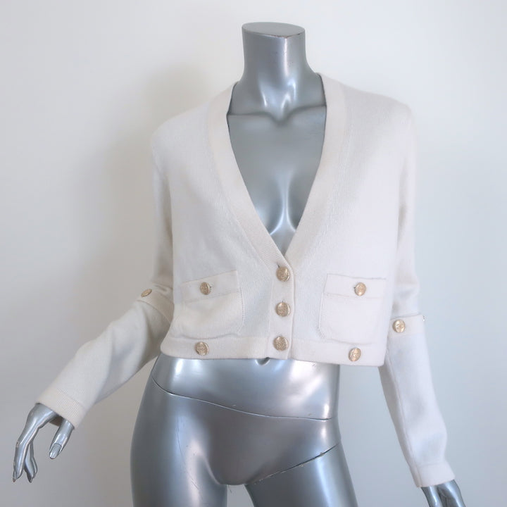 Chanel 22B Cashmere Convertible Mini Dress Cream Size 36 Cardigan &amp; Skirt Set
