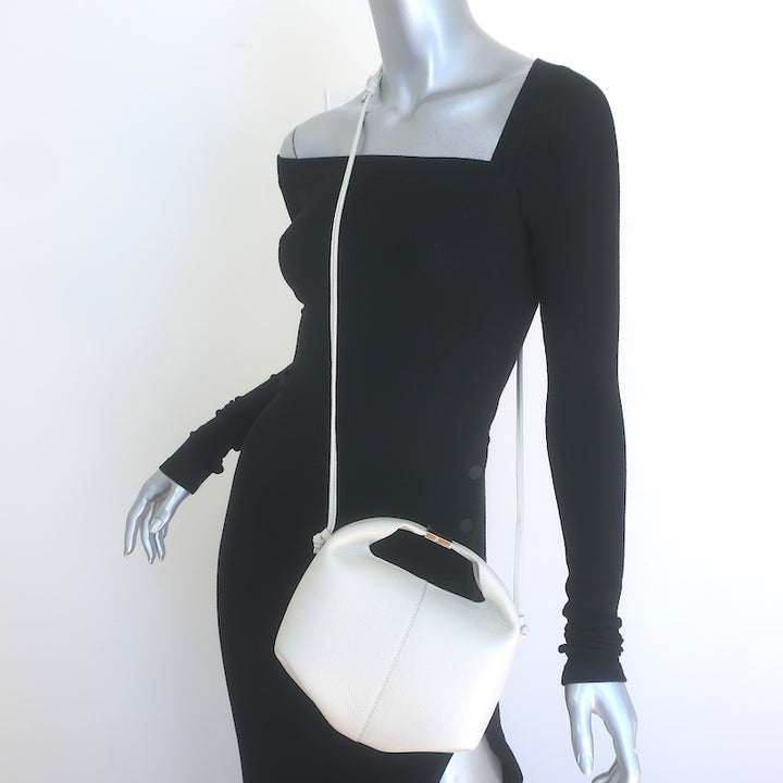 Polene Beri Small Crossbody Bag Cream Grained Leather NEW