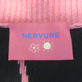 Nervure Music of Universe Oversize Cardigan Pink Cotton-Blend Size Small