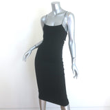 T by Alexander Wang Cutout-Back Midi Dress Black Stretch Jersey Size Small NEW