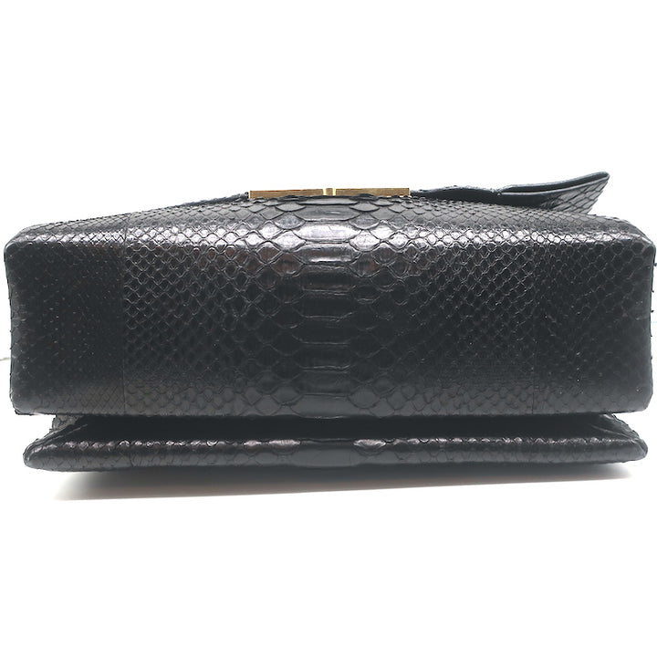 Celine Blade Shoulder Bag Black Snakeskin Medium Crossbody