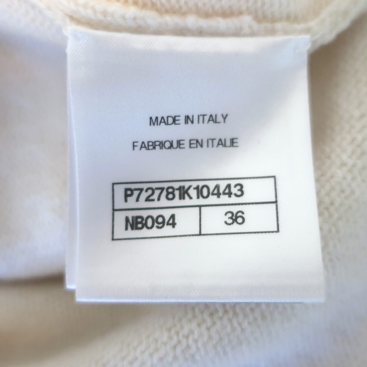 Chanel 22B Cashmere Convertible Mini Dress Cream Size 36 Cardigan &amp; Skirt Set