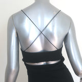 T by Alexander Wang Cutout-Back Midi Dress Black Stretch Jersey Size Small NEW