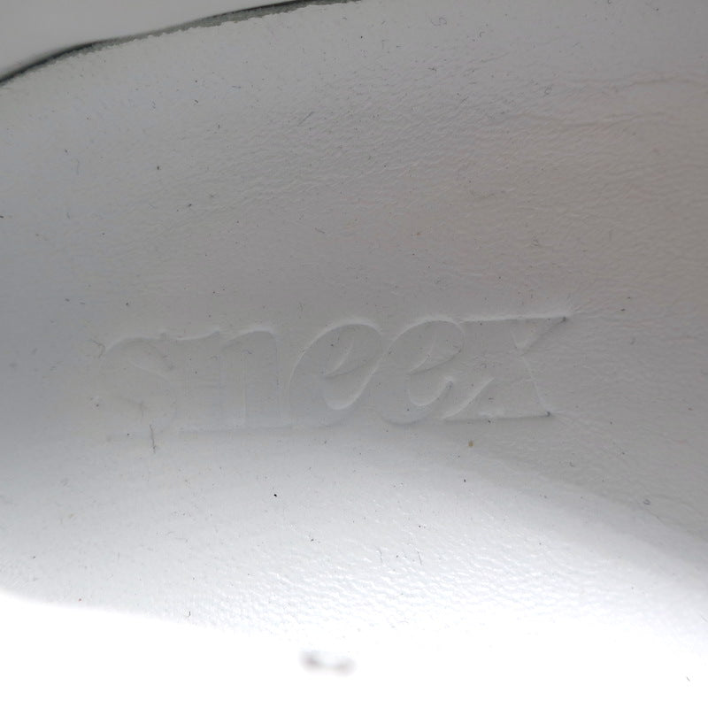Sneex The Tepper High Heel Single Strap Sneakers White Mesh &amp; Leather Size 9