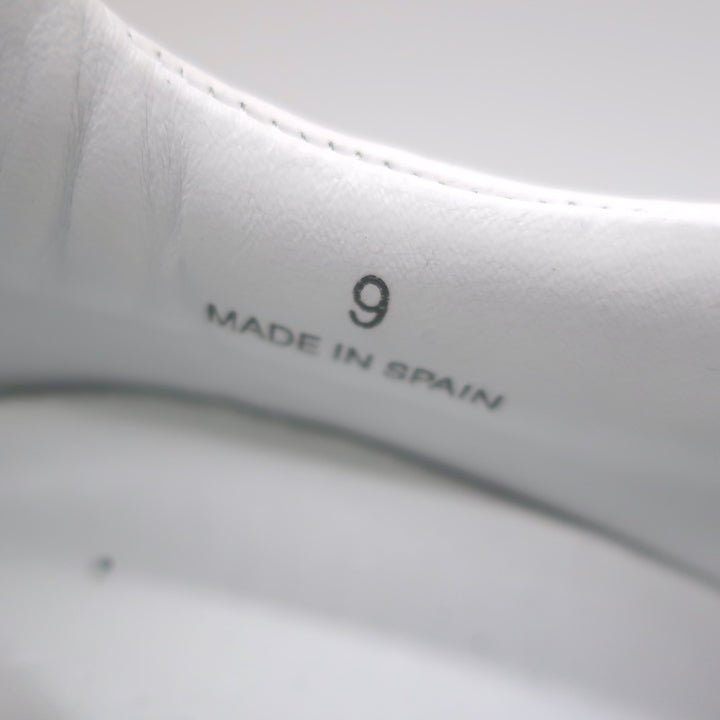 Sneex The Tepper High Heel Single Strap Sneakers White Mesh &amp; Leather Size 9