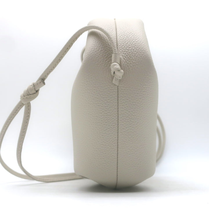 Polene Beri Small Crossbody Bag Cream Grained Leather NEW