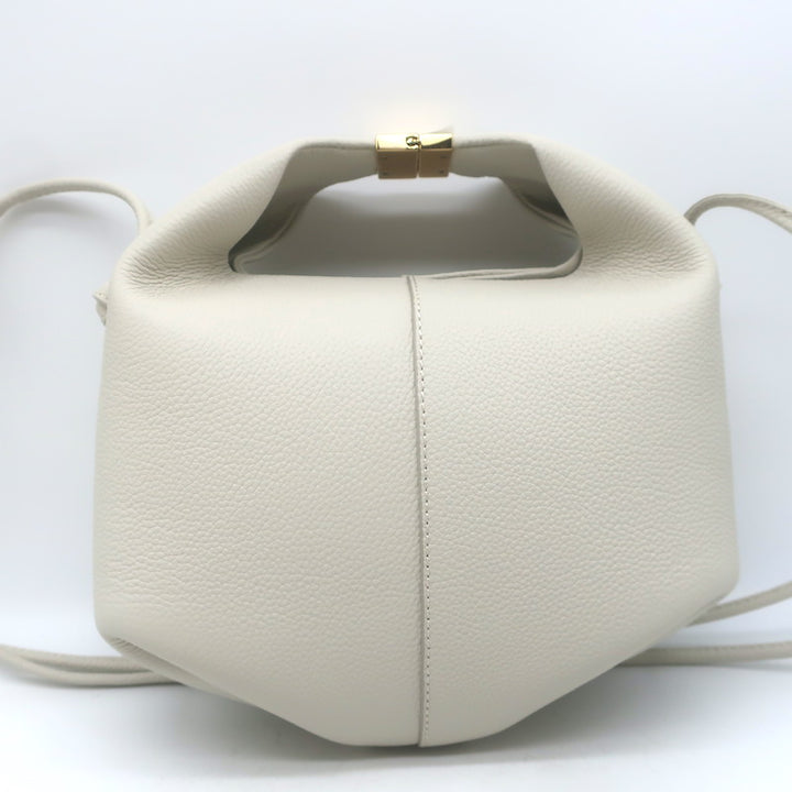 Polene Beri Small Crossbody Bag Cream Grained Leather NEW