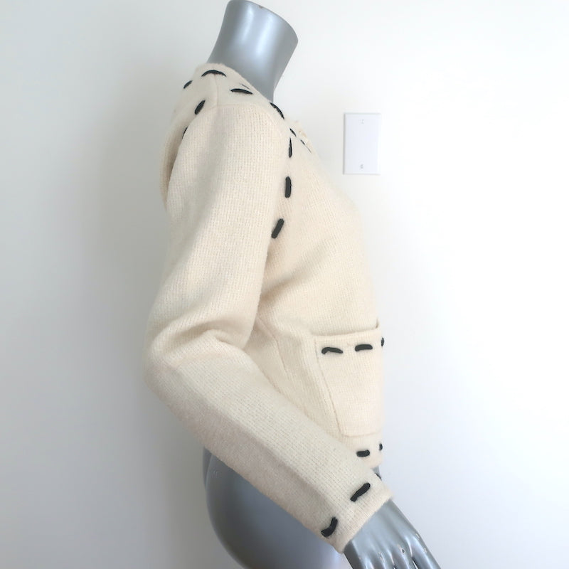 Rails Juliette Top-Stitched Cardigan Ivory Size Small NEW