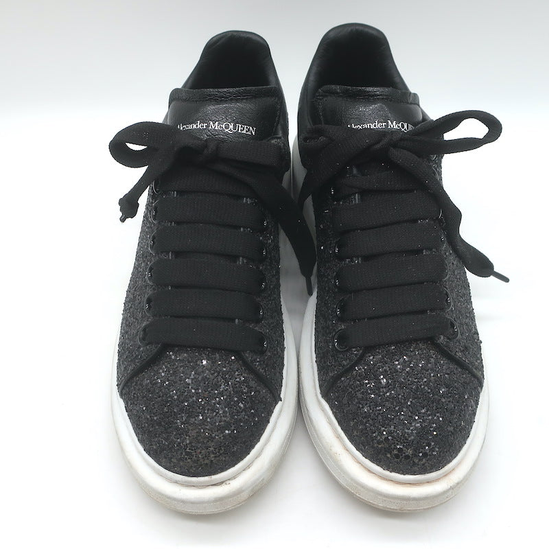 Alexander McQueen Glitter Oversized Sneakers Black Size 38.5