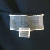 Giambattista Valli Floral-Embroidered Tank Top Black Stretch Knit Size 38