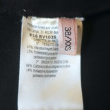 Giambattista Valli Floral-Embroidered Tank Top Black Stretch Knit Size 38