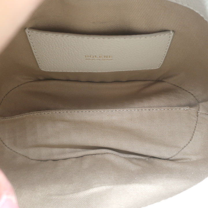 Polene Beri Small Crossbody Bag Cream Grained Leather NEW