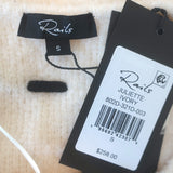 Rails Juliette Top-Stitched Cardigan Ivory Size Small NEW