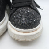Alexander McQueen Glitter Oversized Sneakers Black Size 38.5