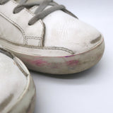 Golden Goose Superstar Glitter-Heel Sneakers White Leather & Purple Size 40