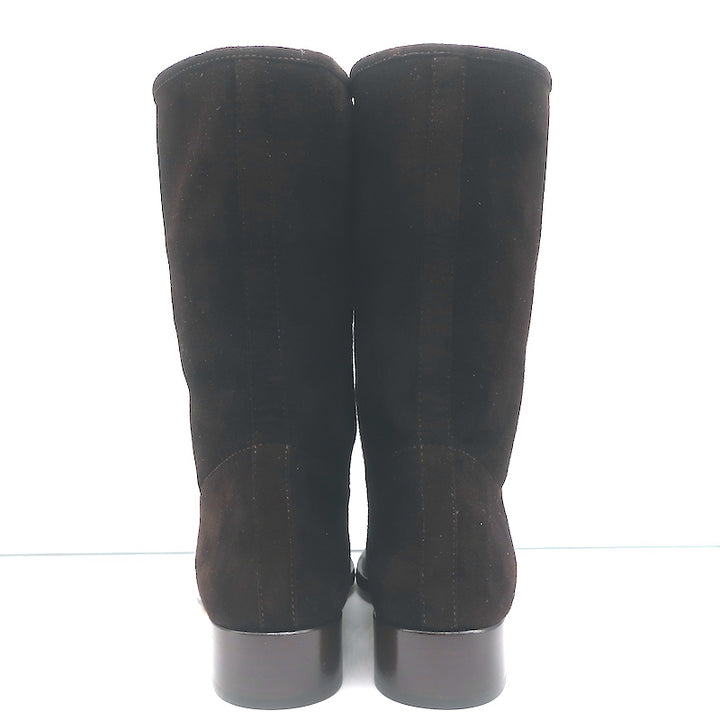 Loro Piana True Boots Chocolate Suede Size 38 NEW