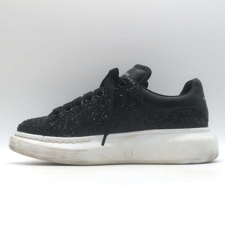 Alexander McQueen Glitter Oversized Sneakers Black Size 38.5