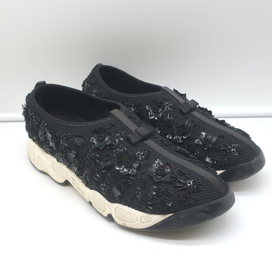 67200 auth LOUIS VUITTON black STRETCH TEXTILE ARCHLIGHT Sock Sneakers  Shoes 38