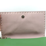 Valentino Rockstud Wristlet Clutch Bag Green Leather