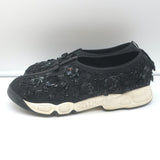 Christian Dior Fusion Floral Beaded Sneakers Black Mesh Size 41