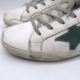 Golden Goose Superstar Glitter-Heel Sneakers White Leather & Purple Size 40