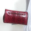Valentino Rockstud Wristlet Clutch Bag Red Snakeskin