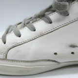 Golden Goose Superstar Glitter-Heel Sneakers White Leather & Purple Size 40