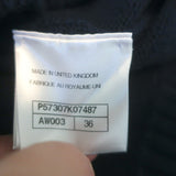 Chanel Pearl Pin-Embellished Cashmere Sweater Navy Size 36 Short Sleeve Top