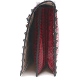 Valentino Rockstud Wristlet Clutch Bag Red Snakeskin