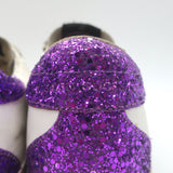 Golden Goose Superstar Glitter-Heel Sneakers White Leather & Purple Size 40