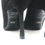 Christian Dior Essence 70 Pumps Black Suede Size 37 Pointed Toe Heels