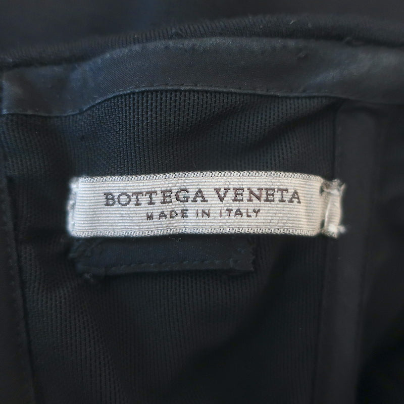 Bottega Veneta Strapless Midi Dress Black Stretch Wool Size 42