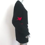 Givenchy Star Cutout Sweater Black & Pink Wool Size Medium Oversize Pullover